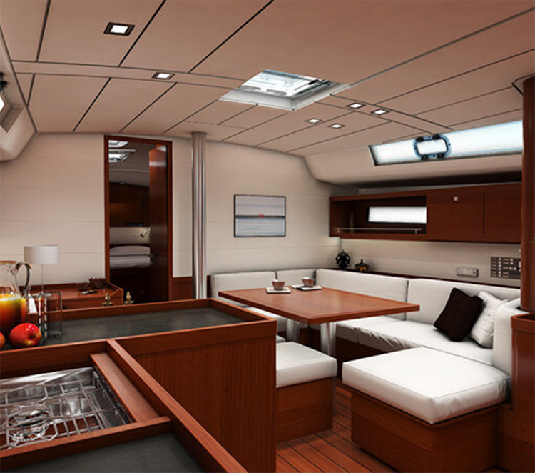 Below deck on Greg Berryman's SY Alegria