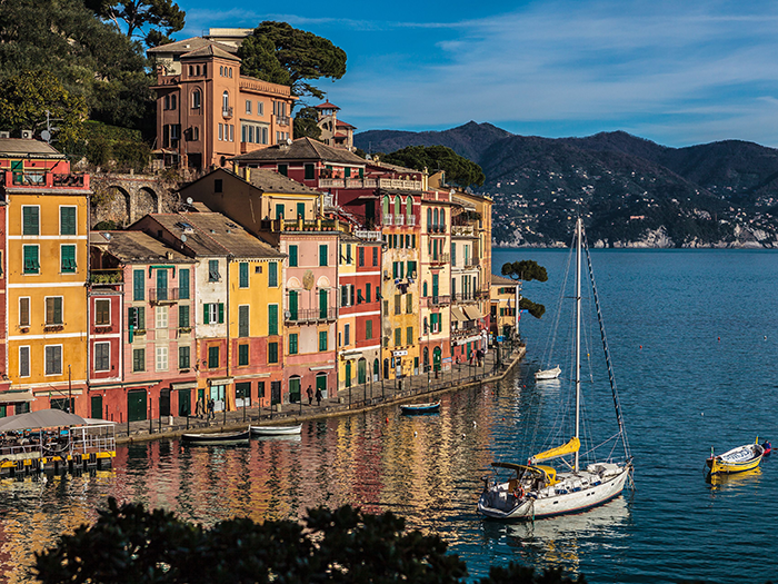 Greg Berryman and SY Alegria at home in Portofino