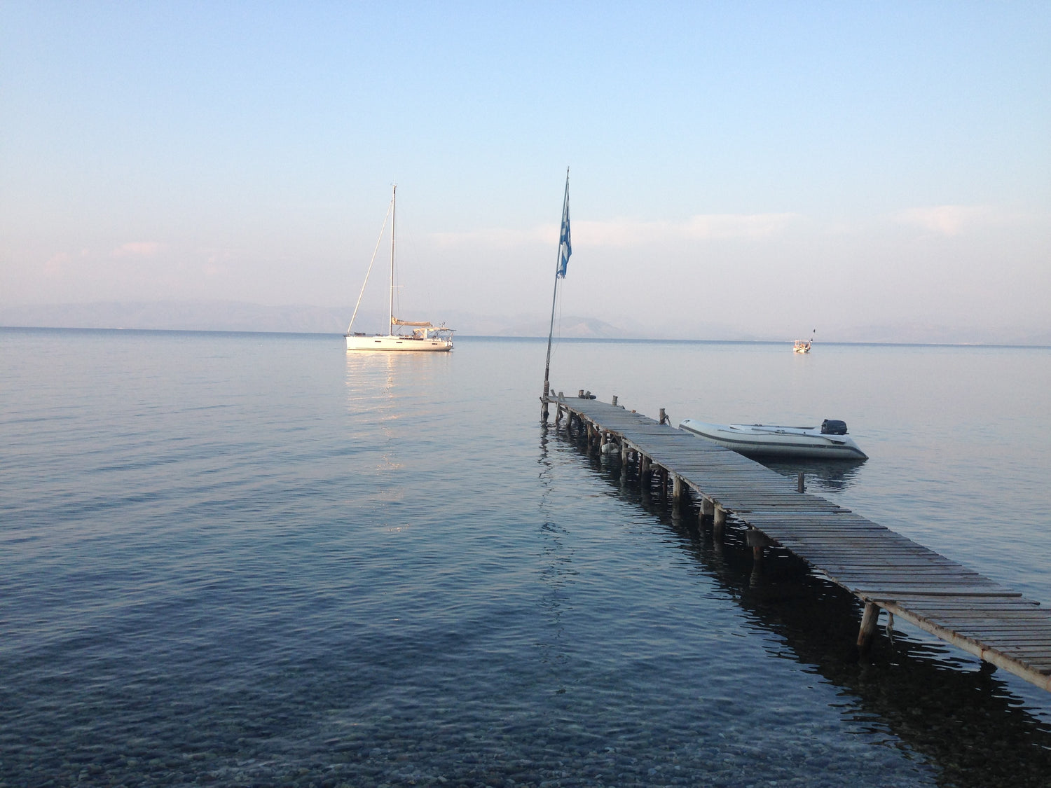 Greg Berryman's boat SY Alegria - at anchor Paxos